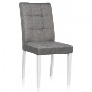 Стул Madina серая ткань, белые ножки 