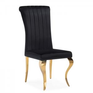 Стул Lund черный с золотыми ножками