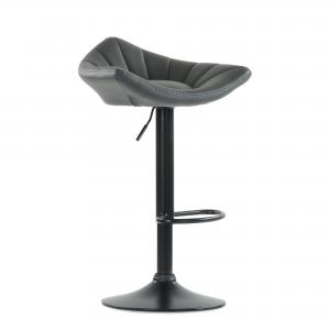 Барный стул DANA BLACK Серая кожа