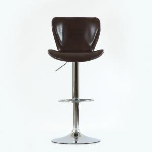 Барный стул OVER CHROME Коричневый глянец