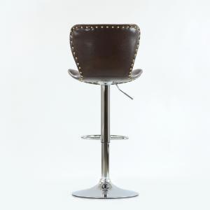 Барный стул OVER CHROME Коричневый глянец