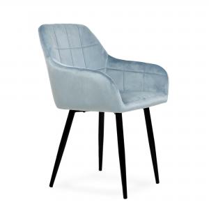 Стул Samira серо-голубой велюр
