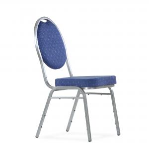 Стул банкетный Rounded каркас серый, синяя ткань