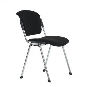 Стул ERA хромированный каркас, черная ткань