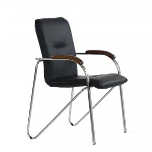 Стул Samba хром, черная кожа V-14 1.031, NS