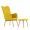 Кресло Hilton с оттоманкой Желтая ткань