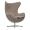 Кресло EGG CHAIR бледно-коричневый матовый с эффектом состаренная кожа