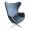 Кресло EGG CHAIR черный матовый с эффектом состаренная кожа