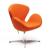 Кресло SWAN CHAIR оранжевый, кашемир