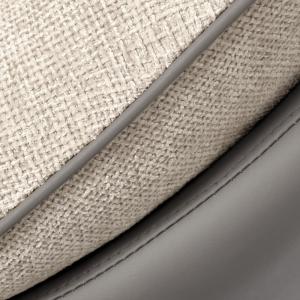 Лаунж кресло Hike светло-серый, экокожа, шенилл