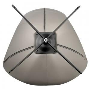 Лаунж кресло Hike светло-серый, экокожа, шенилл