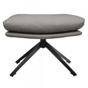 Оттоманка Hug светло-серый, экокожа