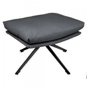 Оттоманка Hug тёмно-серый, экокожа