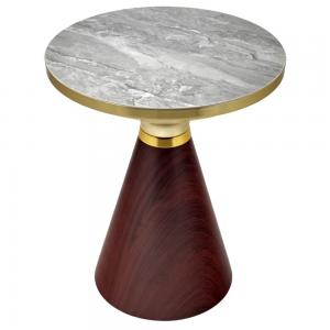 Кофейный столик Vision D45, металл под дерево, керамика