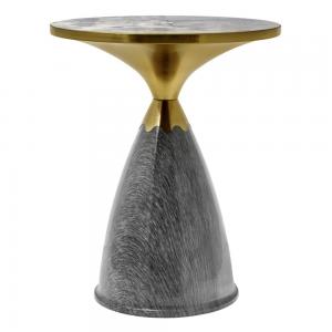 Кофейный столик Secret D45, серый мрамор, металл, керамика