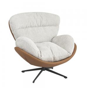 Кресло Beliss, оранж/серый, экокожа, шенилл