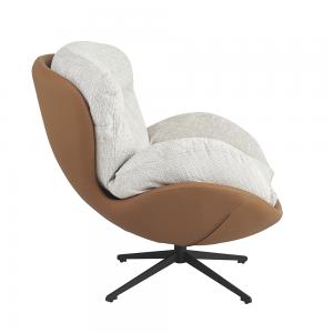 Кресло Beliss, оранж/серый, экокожа, шенилл