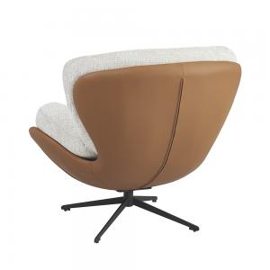 Кресло Beliss, оранж/серый, экокожа, шенилл