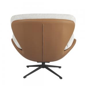 Кресло Beliss, оранж/серый, экокожа, шенилл