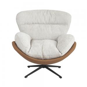 Кресло Beliss, оранж/серый, экокожа, шенилл