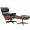 Кресло Eames Lounge  chair с оттоманкой черный