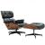 Кресло Eames Lounge  chair с оттоманкой черный