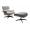 Кресло Eames Lounge  chair с оттоманкой бежевый