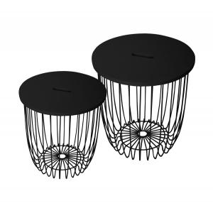 Комплект кофейных столиков Easy, чёрный