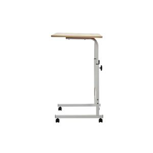 Стол многофункциональный на колесах, 60x40 см, «РОЛЛ», 2 ножки, регул.высота, мдф, металл, св. дерево, белый