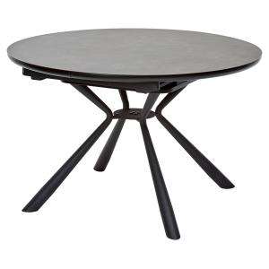 Стол TONDO Раскладной 120/160 темно-серый, испанская керамика