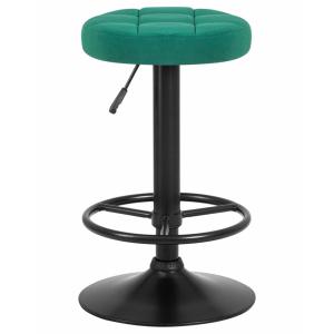 Барный стул Seldon Black зеленый велюр