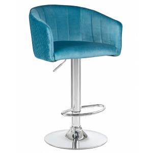 Барный стул Malisa морской волны велюр
