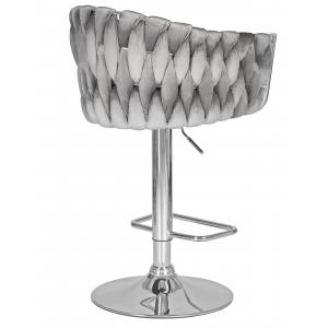 Барный стул Marcell, серый велюр