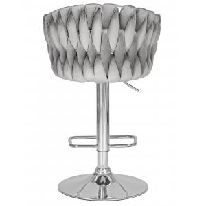 Барный стул Marcell, серый велюр