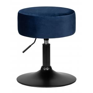 Полубарный стул Dandy Black, синий велюр
