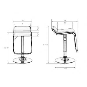 Стул барный CRACK BLACK (черный)