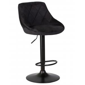 Стул барный Logan Black, черный велюр