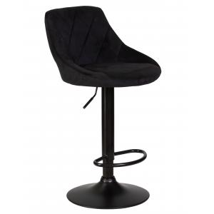 Стул барный Logan Black, черный велюр