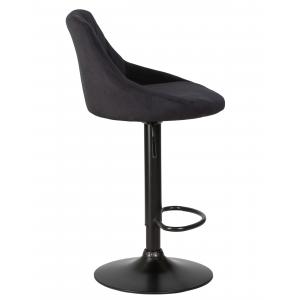 Стул барный Logan Black, черный велюр