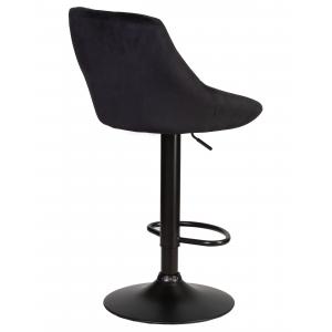 Стул барный Logan Black, черный велюр