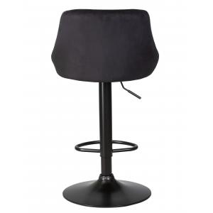 Стул барный Logan Black, черный велюр