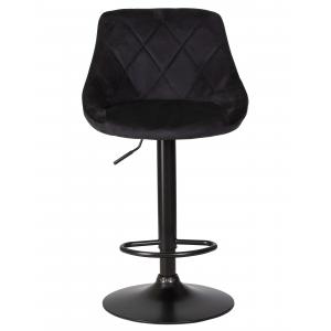 Стул барный Logan Black, черный велюр