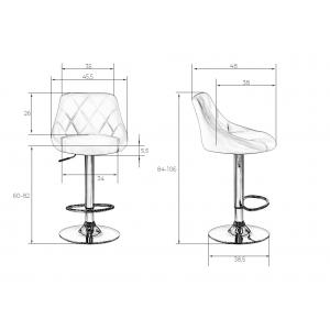 Стул барный Logan Black, черный велюр