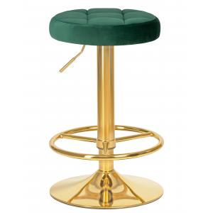Табурет барный Bruno Gold зеленый велюр
