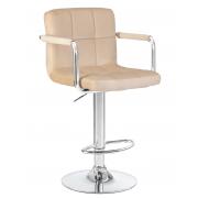 Стул барный Крюгер ARM, бежевый велюр
