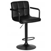 Стул барный Крюгер ARM Black Edition черный PU