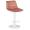 Барный стул Tailor белое основание, пудрово-розовый велюр