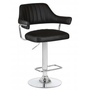 Стул барный Charly, чёрный экокожа