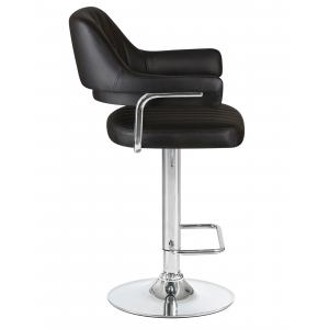 Стул барный Charly, чёрный экокожа