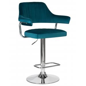 Стул барный Charly, морской волны велюр